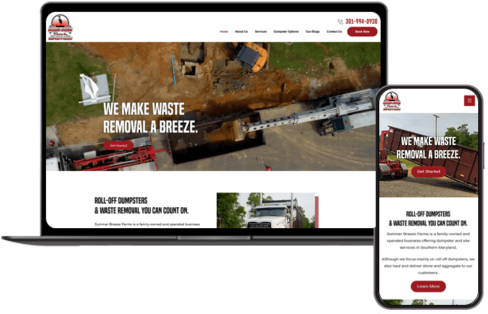 Displaying a business branding image related to rental services