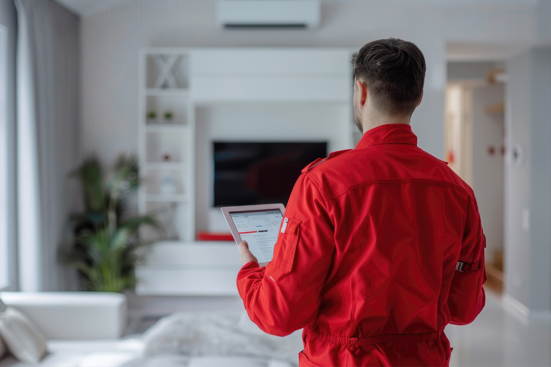 Automating home service workflows with an AI coworker on a tablet